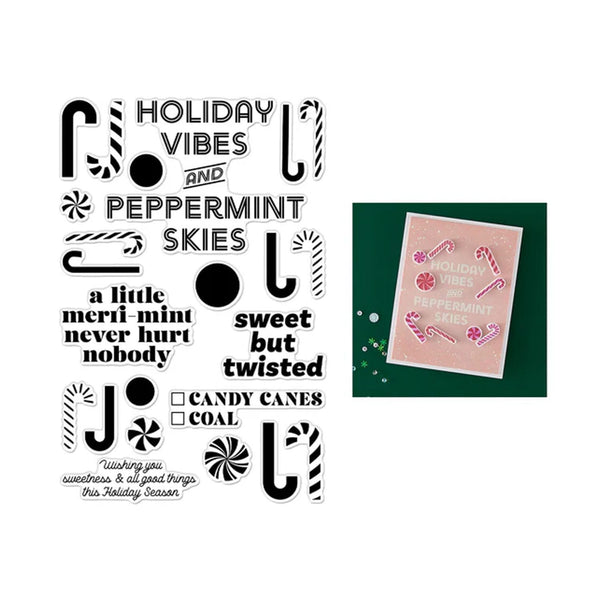 Hero Arts Candy Cane Season Clear Stamp Set - A Little Merri-Mint