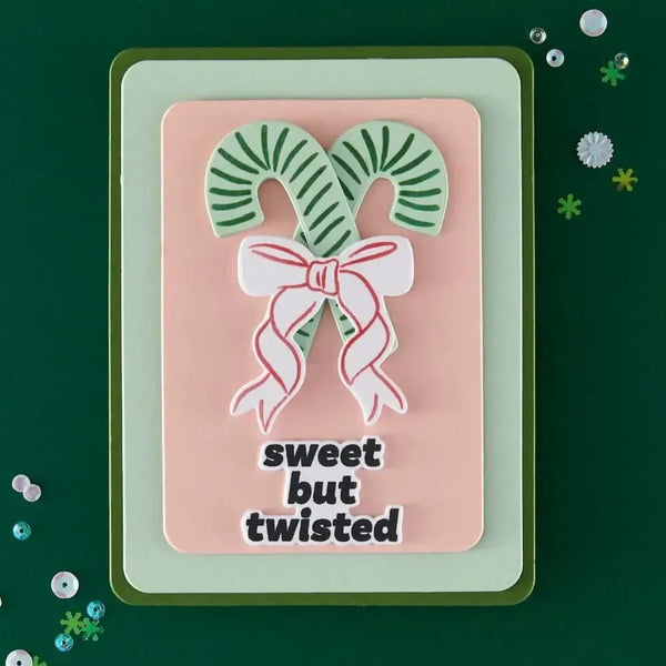 Hero Arts Stamp & Cut Set - Candy Cane Swag