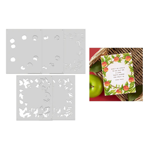 Hero Arts I Pick You Color Layering Stencils - Apple Frame