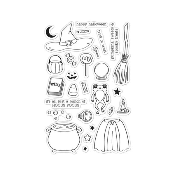 Hero Arts Hocus Pocus Clear Stamp Set - Tricks and Treats