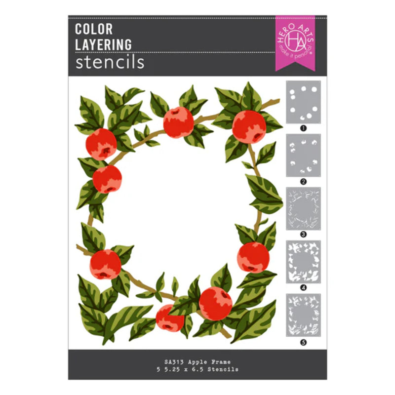 Hero Arts I Pick You Die & Stencil Bundle - Apple Frame