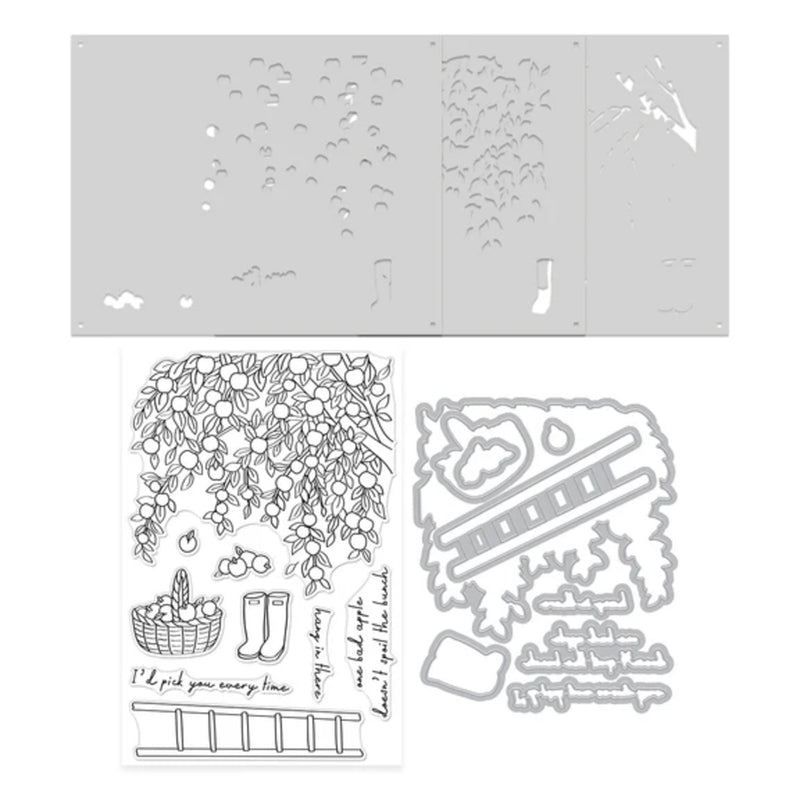 Hero Arts I Pick You Stamp, Cut & Stencil Bundle - In The Orchard