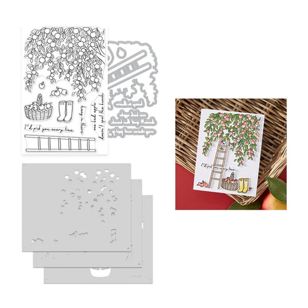 Hero Arts I Pick You Stamp, Cut & Stencil Bundle - In The Orchard