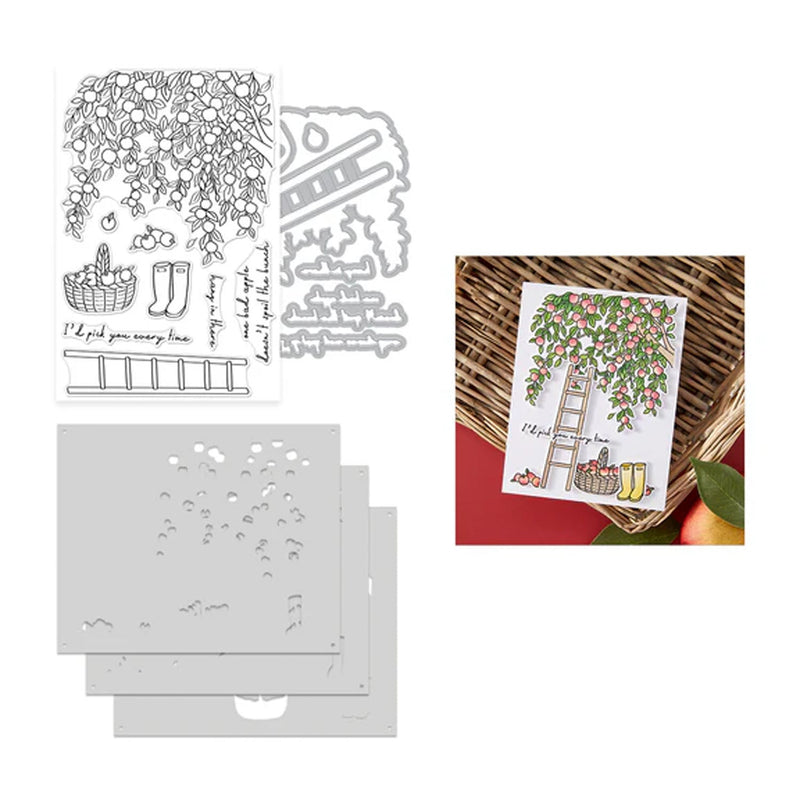 Hero Arts I Pick You Stamp, Cut & Stencil Bundle - In The Orchard