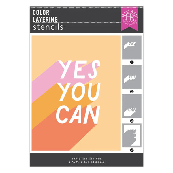 Hero Arts Layering Stencils - Yes You Can