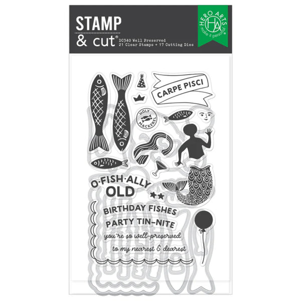 Hero Arts Stamp & Cut Set - Well Preserved
