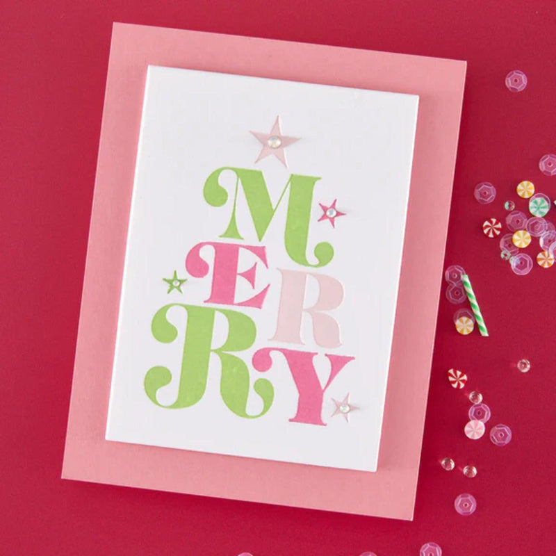 Hero Arts Very Merry BetterPress + Foil Set - Merry Tree Letterpress
