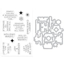 Hero Arts Very Merry Stamp & Cut Set - Modern Holiday Greetings