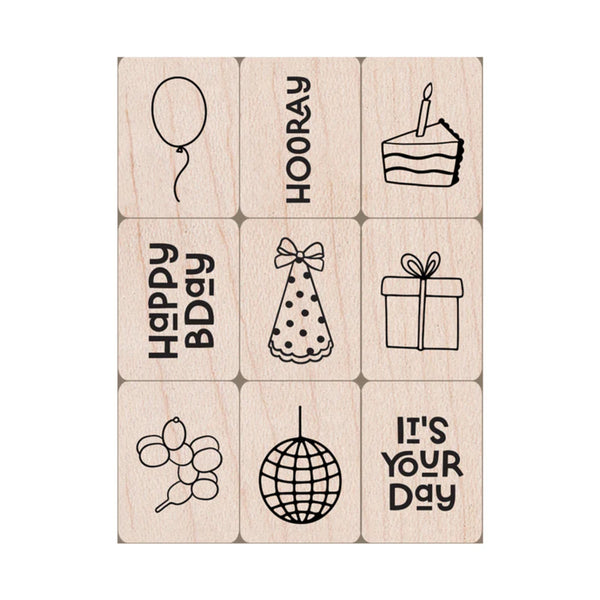 Hero Arts Woodblock Stamps - Birthday Mini Tub