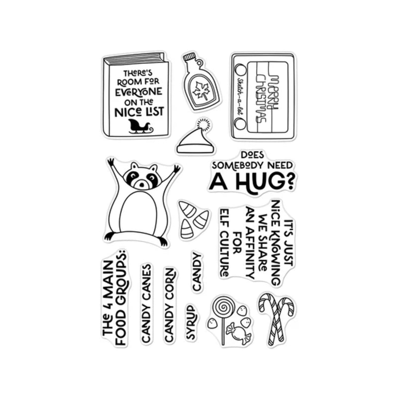 Hero Arts Yule Fuel Clear Stamp Set - Elf Culture