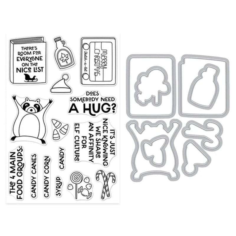 Hero Arts Yule Fuel Stamp & Cut Set - Elf Culture