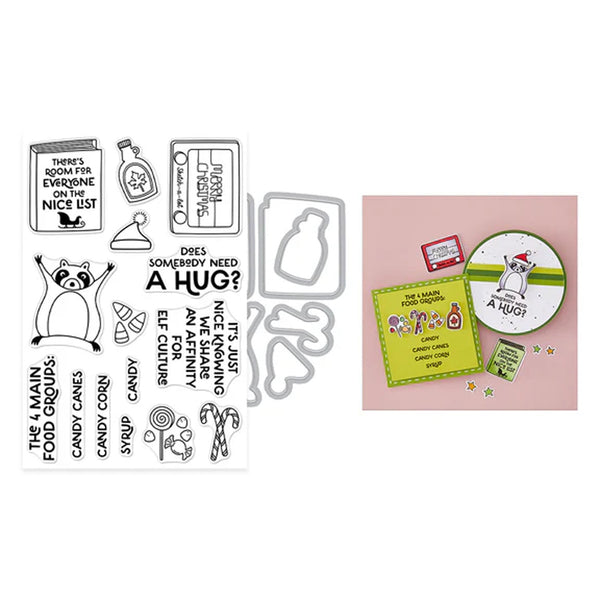 Hero Arts Yule Fuel Stamp & Cut Set - Elf Culture