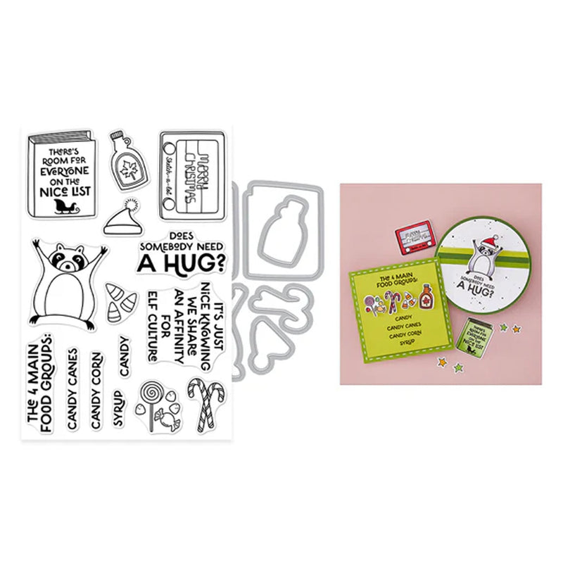 Hero Arts Yule Fuel Stamp & Cut Set - Elf Culture