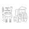 Hero Arts Yule Fuel Stamp & Cut Set - Santa Fuel
