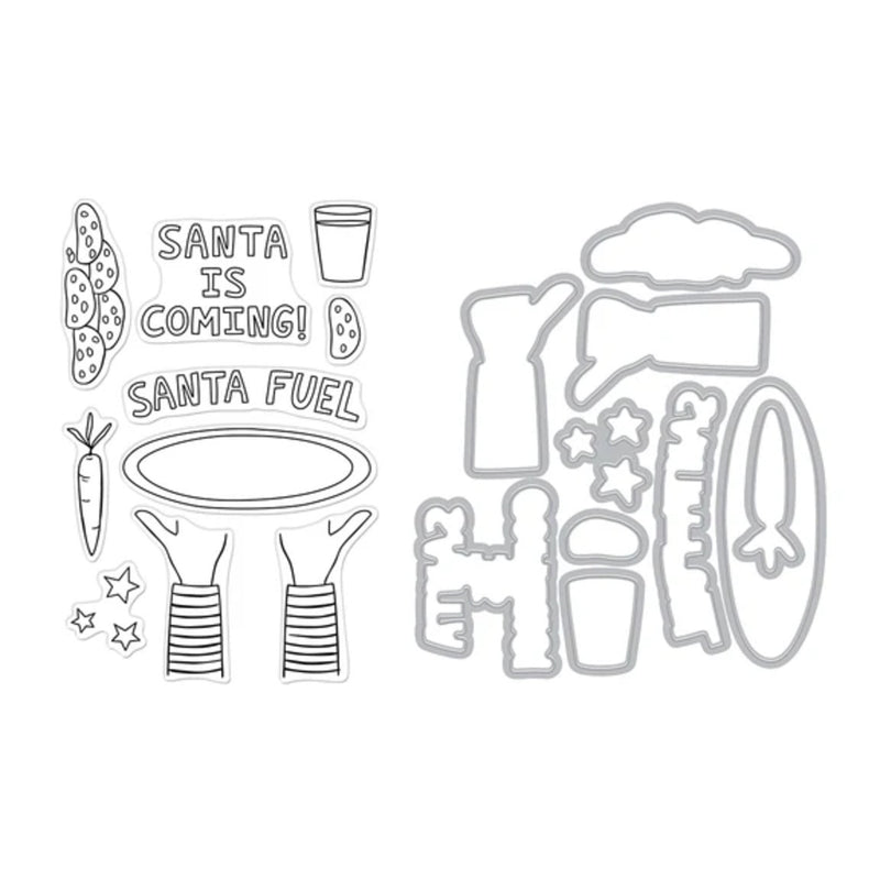 Hero Arts Yule Fuel Stamp & Cut Set - Santa Fuel