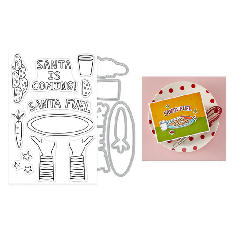 Hero Arts Yule Fuel Stamp & Cut Set - Santa Fuel