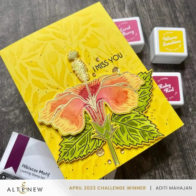 Altenew Hibiscus Motif Stamp Set*