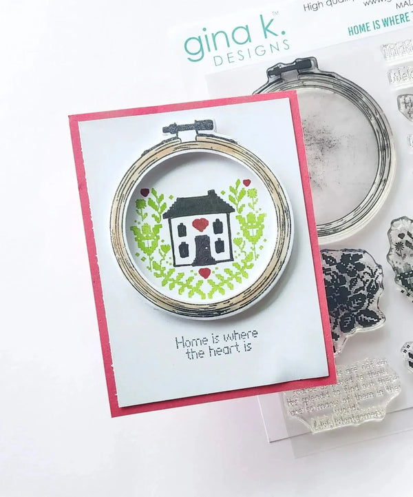 Gina K Designs Stamp & Die Set - Home Is Where the Heart Is