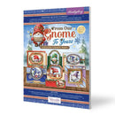 Hunkydoy From Our Gnome To Yours Deluxe Craft Pad book cover, featuring festive Christmas card designs, a gnome illustration, and gold foil accents on a white background.