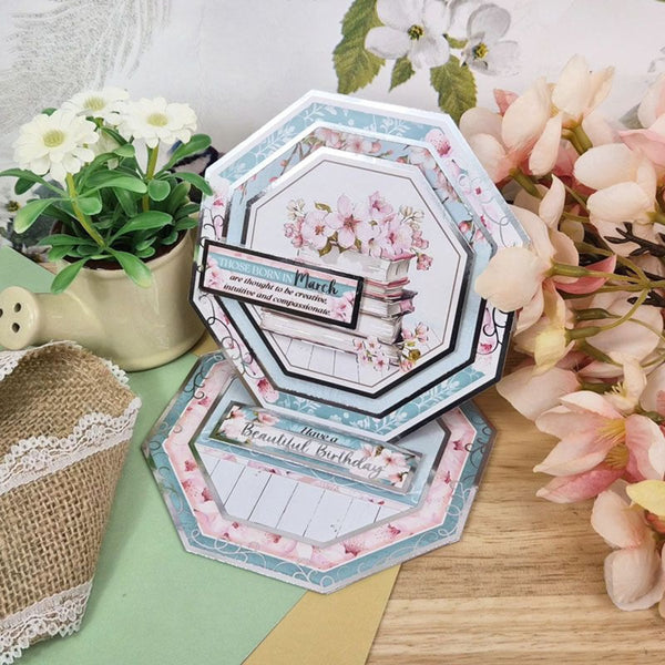 Hunkydory A Year of Flowers Cherry Blossom Luxury Topper Sheet - March