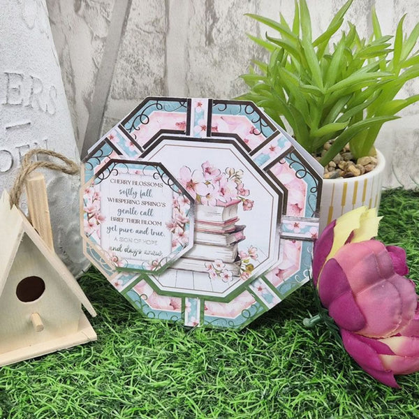 Hunkydory A Year of Flowers Cherry Blossom Luxury Topper Sheet - March