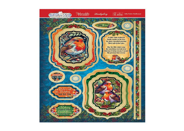 Hunkydory Christmas Style Luxury Topper Set - Little Robin Redbreast