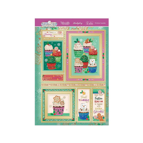 Hunkydory Christmas Style Luxury Topper Set - Christmas Cupcakes