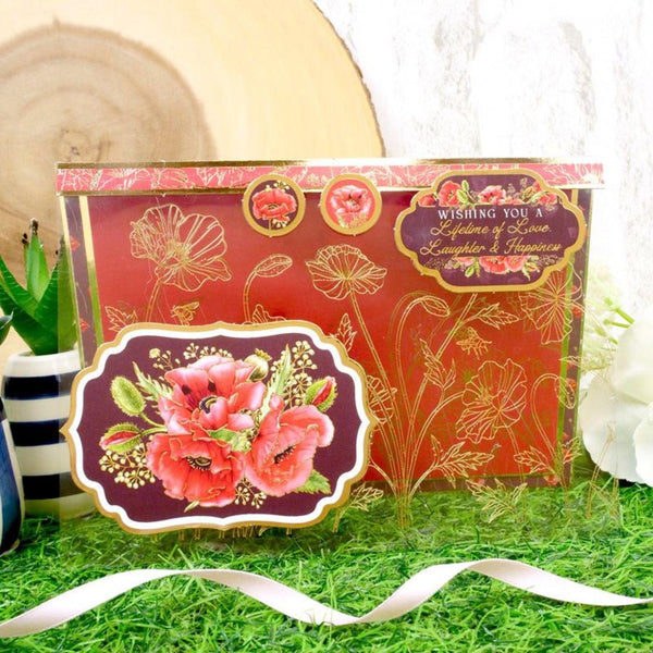 Hunkydory Everlasting Poppies Luxury Foiled Acetate
