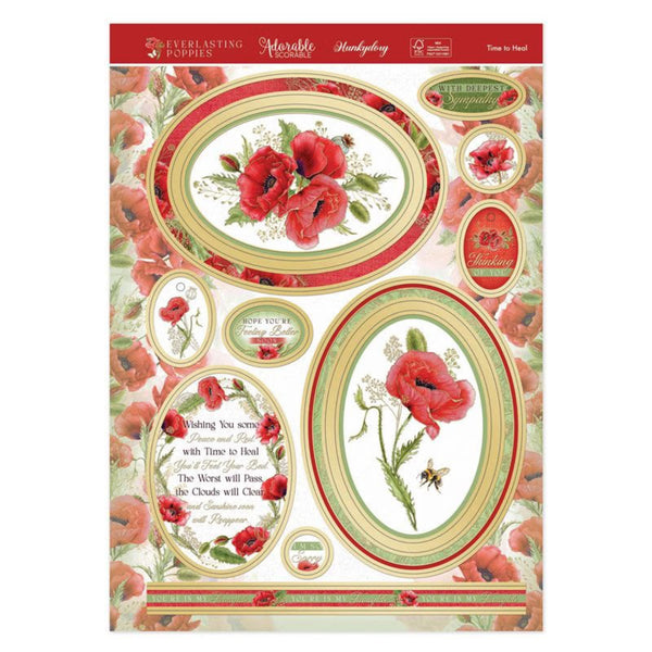 Hunkydory Everlasting Poppies Luxury Topper Set - Time to Heal