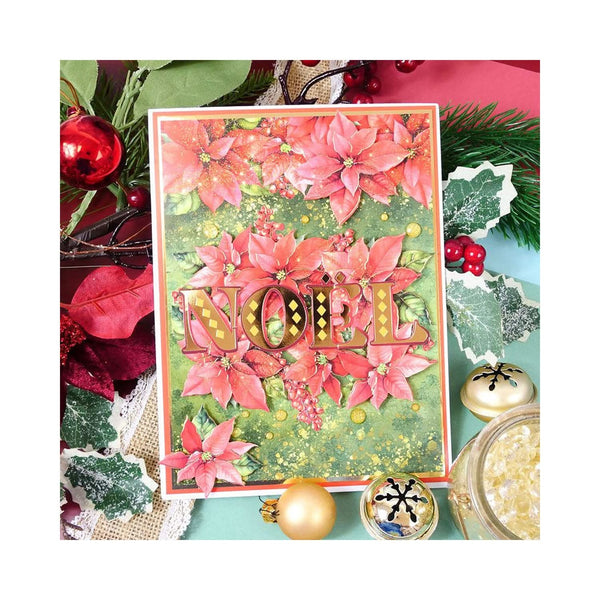 Hunkydory Festive Joy Luxury Topper Set - Sparkling Poinsettias