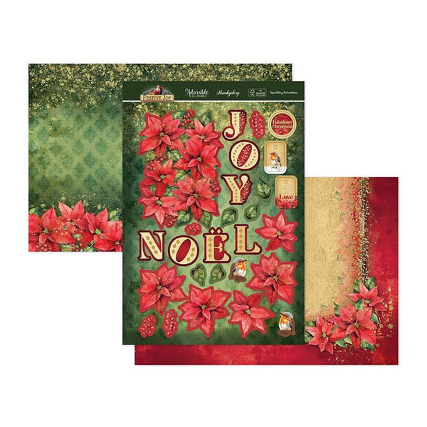 Hunkydory Festive Joy Luxury Topper Set - Sparkling Poinsettias