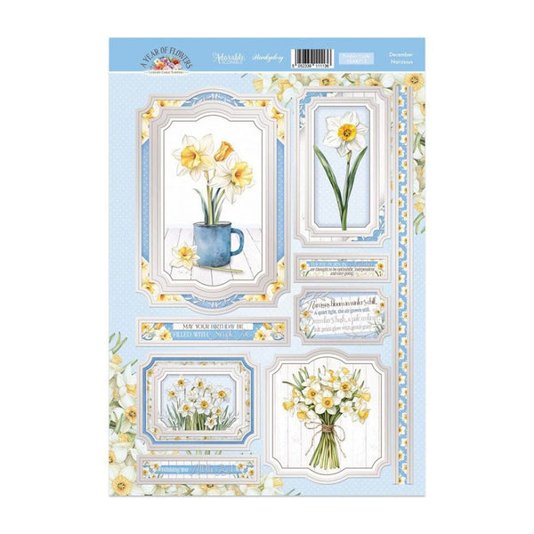 Hunkydory A Year of Flowers Narcissus Luxury Topper Sheet - December