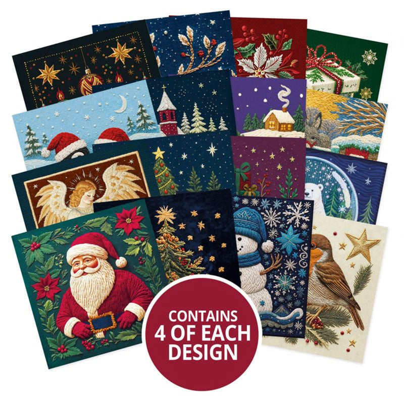 Hunkydory Square Pocket Pad - An Embroidered Christmas