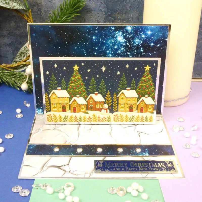 Hunkydory Square Pocket Pad - An Embroidered Christmas