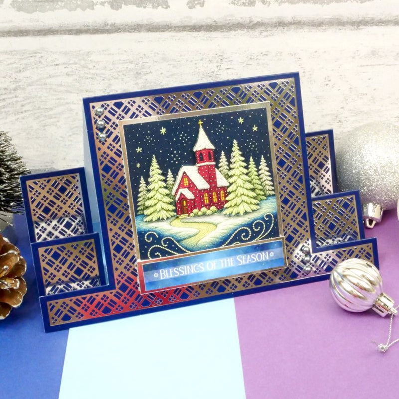 Hunkydory Square Pocket Pad - An Embroidered Christmas