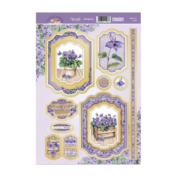 Hunkydory A Year of Flowers Violet Luxury Topper Sheet - February