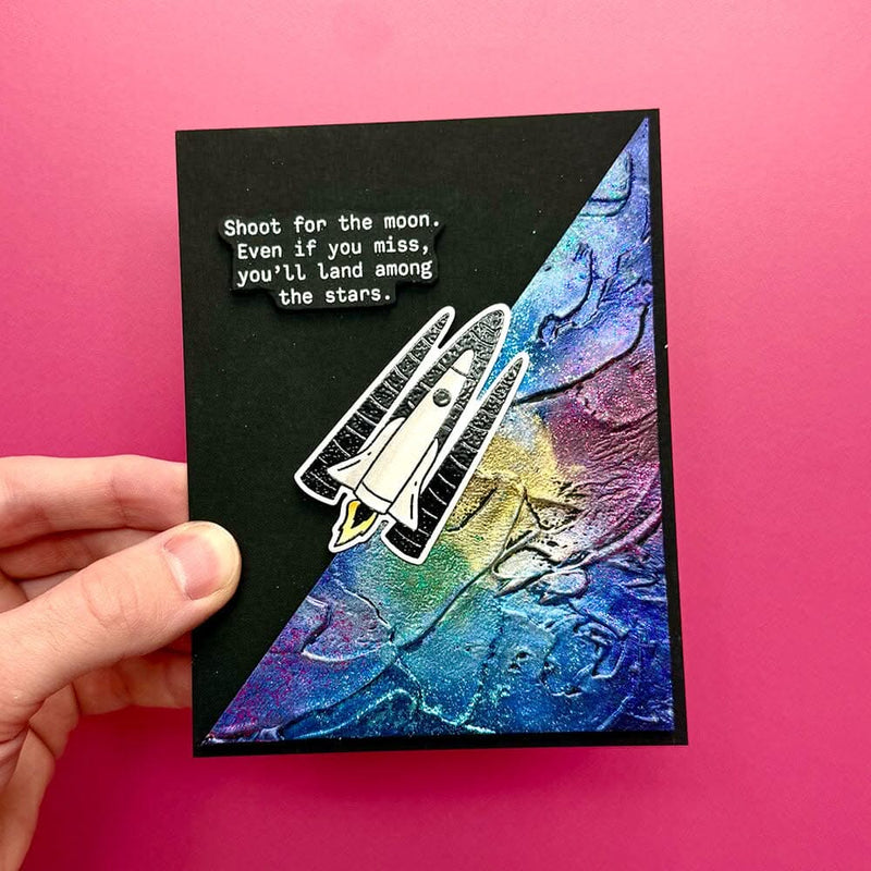 Simon Hurley create. Clear Stamps 6"X9" Space Friends