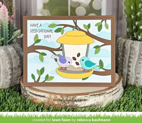Lawn Clippings Colouring Stencils - Backyard Bird Feeder