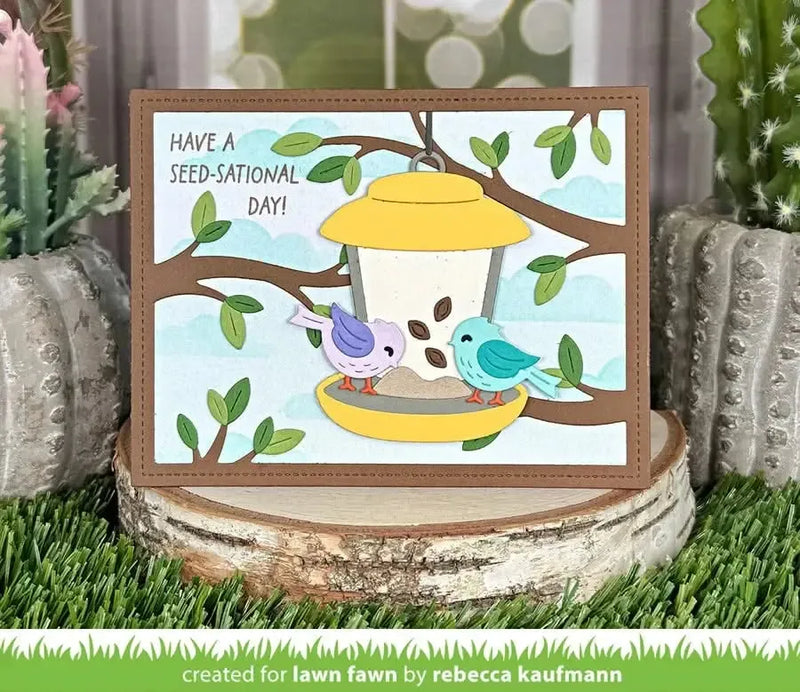 Lawn Fawn Clear Stamp Set - Backyard Bird Feeder
