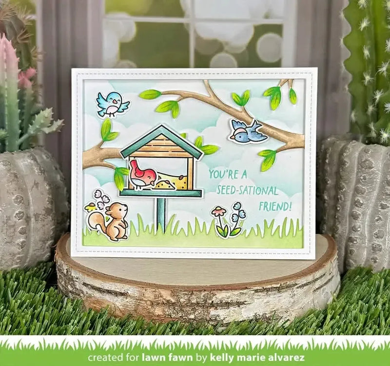 Lawn Fawn Clear Stamp Set - Backyard Bird Feeder Add-On