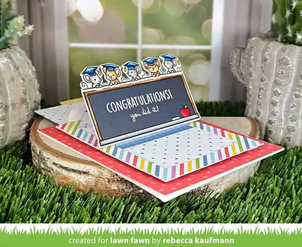 Lawn Fawn Clear Stamp Set - Simply Celebrate Graduation