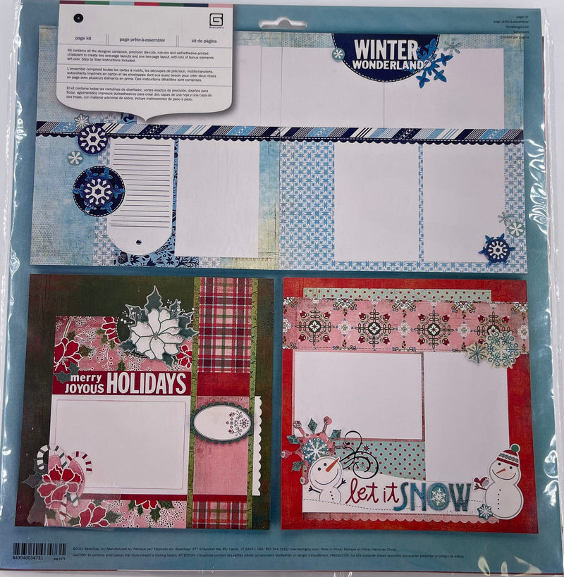 Basic Grey Page Kit Winter Wonderland 12" x 12"*