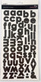 S.E.I Alphabet Stickers Lovebirds. Black Glittered Letters