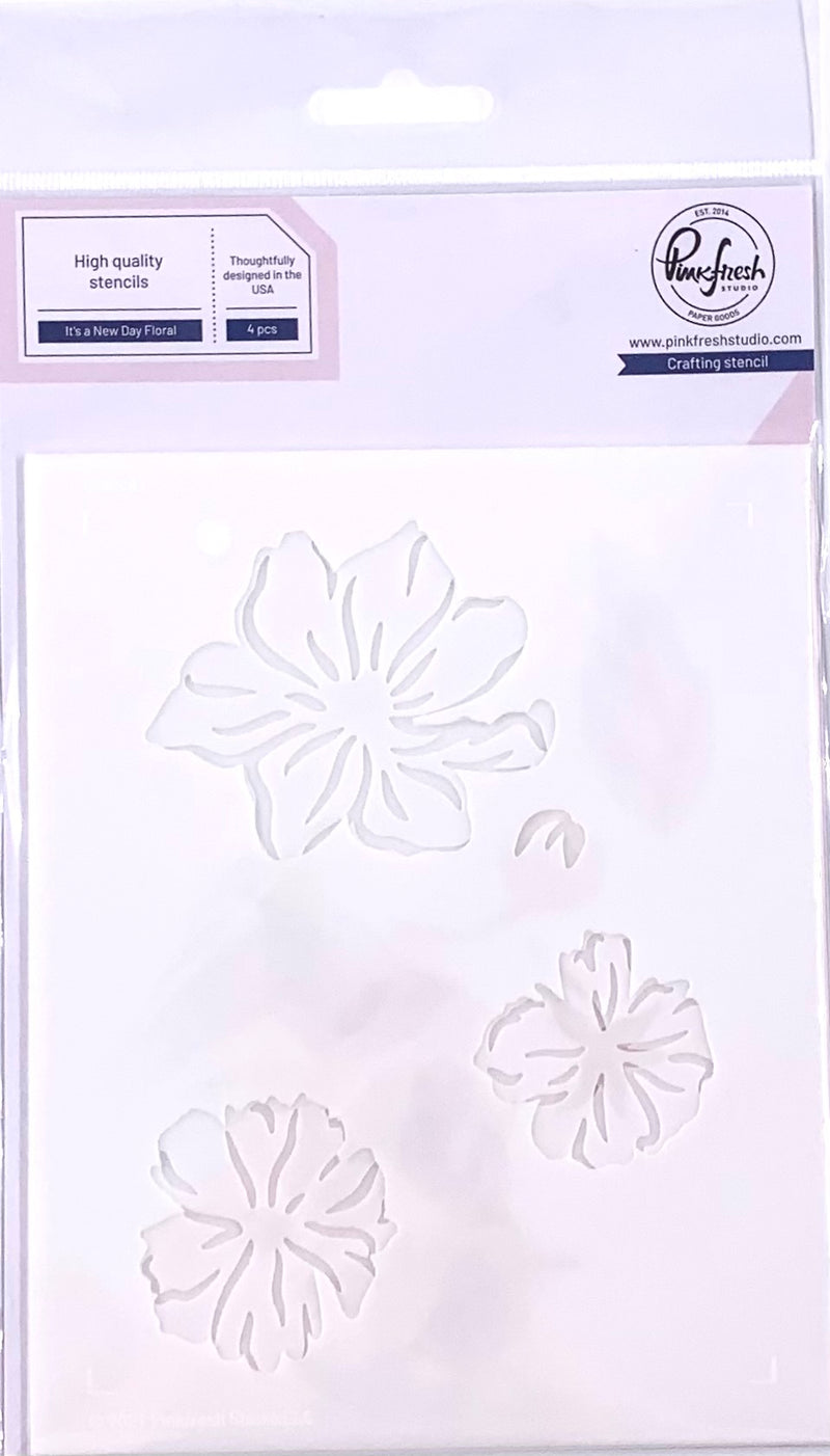 Pink Fresh Stencil It's a New Day Floral*