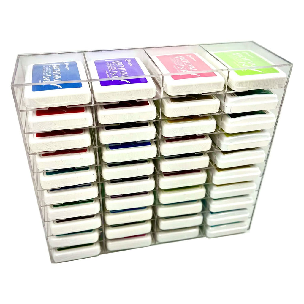 Universal Crafts Clear Acrylic Ink Pad Storage Rack - Holds 40 Ink Pad ...