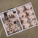 Collection of vintage-style postcards with scenic images on a white background
