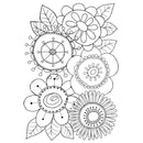 Woodware Clear Stamp 4"x 6" - Petal Doodles - All Bunched Up*