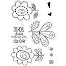Woodware Clear Stamp 4"x 6" - Petal Doodles - Happy Soul*