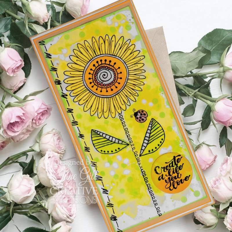 Woodware Clear Stamp 4"x 6" - Petal Doodles - Live Life*
