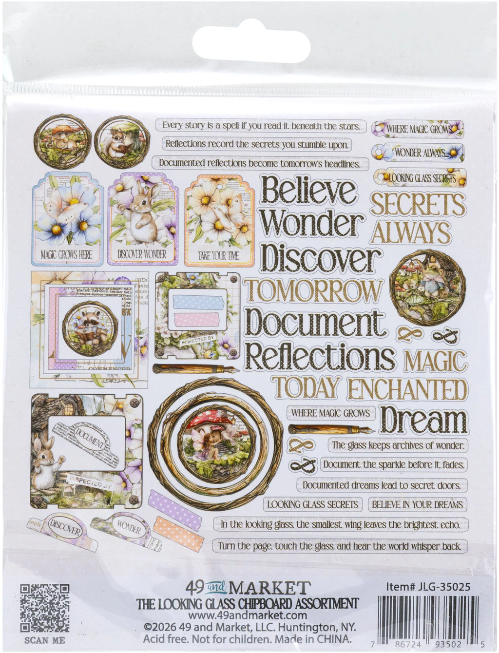 49 And Market – The Looking Glass – Chipboard Assortment – CraftOnline